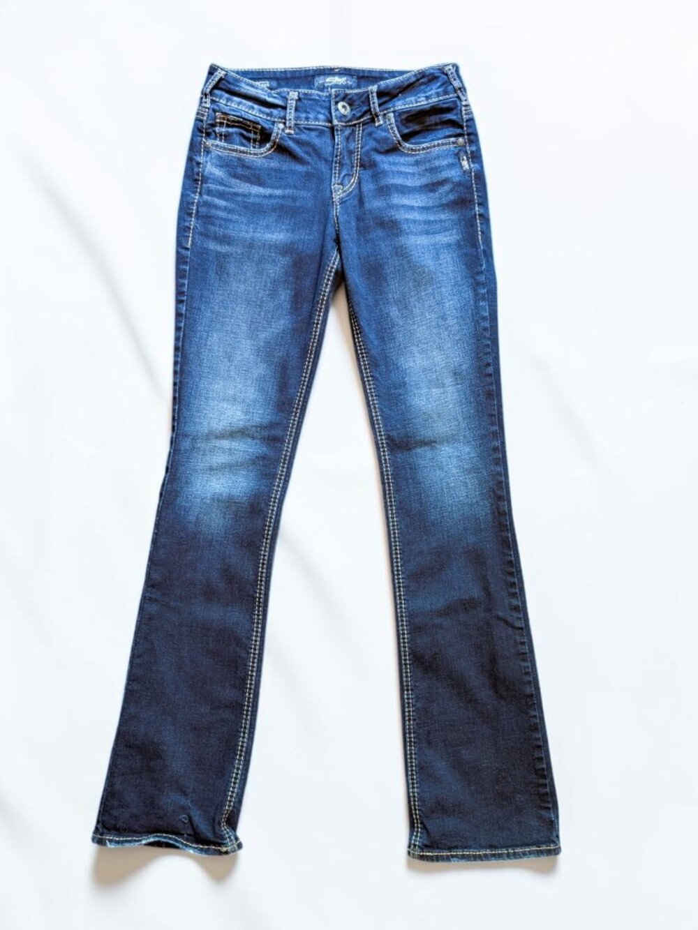Silver Elyse Slim Boot Jeans Women's 26x30 Bootcut Dark Blue Wash